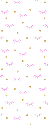 Modern roller blind Drawn eyebrows and dots