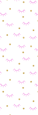 Modern roller blind Drawn eyebrows and dots
