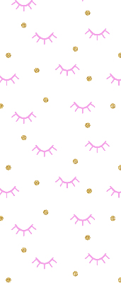 Modern roller blind Drawn eyebrows and dots