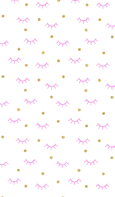 Modern roller blind Drawn eyebrows and dots