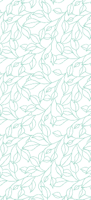 Roller blind for large window Turquoise leaves