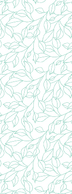 Roller blind for large window Turquoise leaves