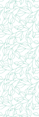 Roller blind for large window Turquoise leaves