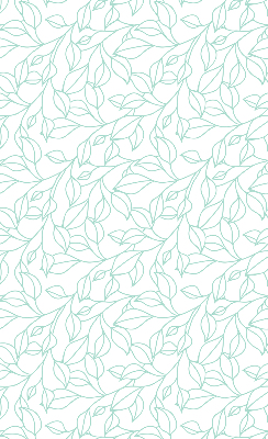 Roller blind for large window Turquoise leaves