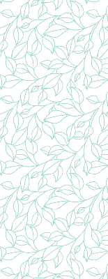 Roller blind for large window Turquoise leaves