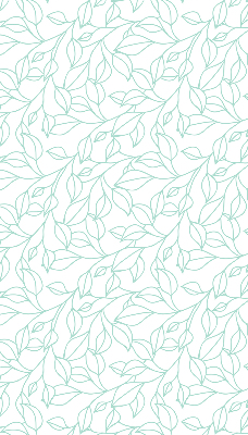 Roller blind for large window Turquoise leaves