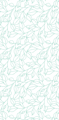 Roller blind for large window Turquoise leaves