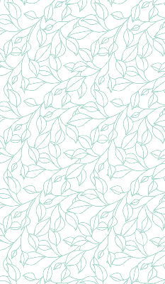 Roller blind for large window Turquoise leaves