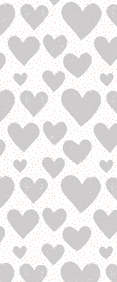 Fabric roller blind Gray hearts