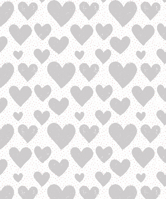 Fabric roller blind Gray hearts