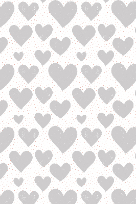 Fabric roller blind Gray hearts
