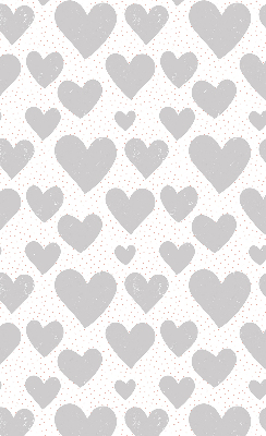 Fabric roller blind Gray hearts