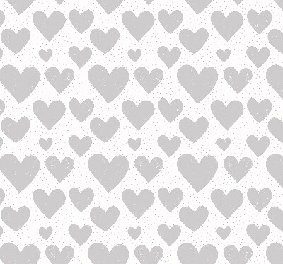 Fabric roller blind Gray hearts