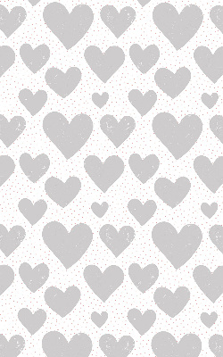 Fabric roller blind Gray hearts