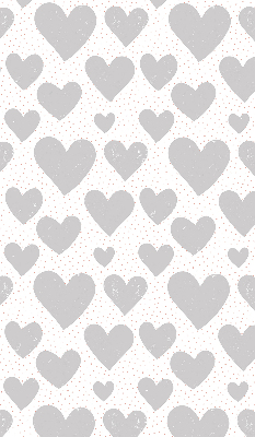 Fabric roller blind Gray hearts