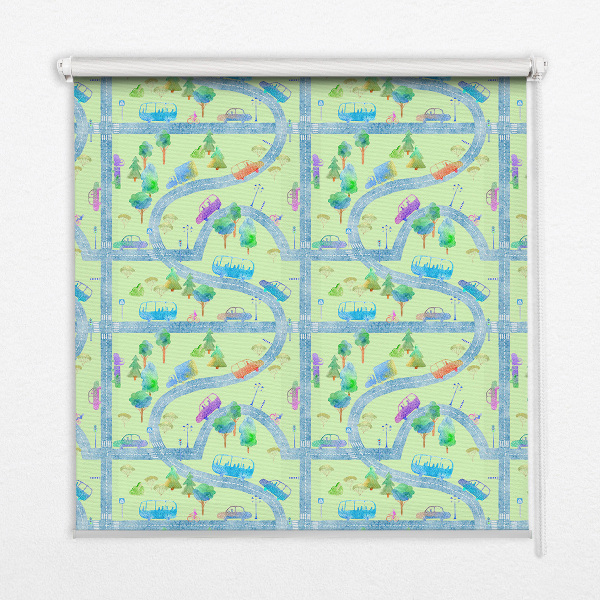 Modern roller blind Streets