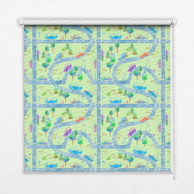 Modern roller blind Streets