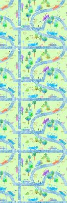 Modern roller blind Streets
