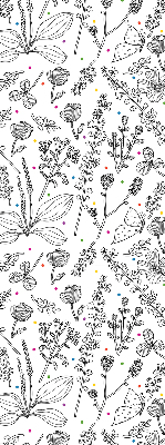 Roller blind for large window Drawn plants