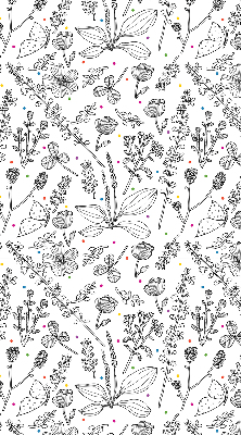 Roller blind for large window Drawn plants