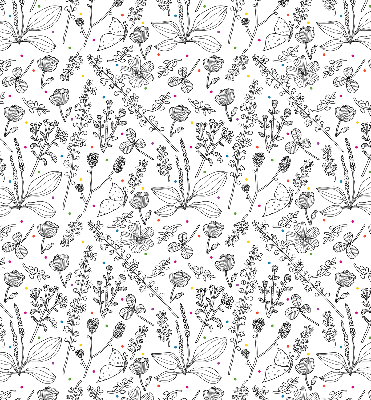 Roller blind for large window Drawn plants