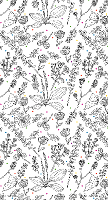 Roller blind for large window Drawn plants
