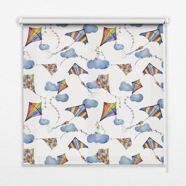 Fabric roller blind Colorful kites