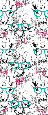 Modern roller blind Giraffe with glasses
