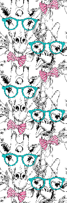 Modern roller blind Giraffe with glasses