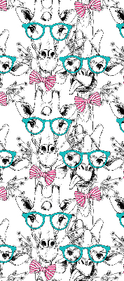 Modern roller blind Giraffe with glasses