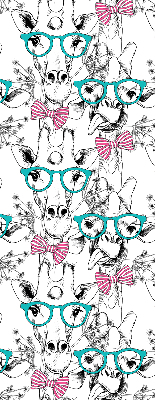 Modern roller blind Giraffe with glasses