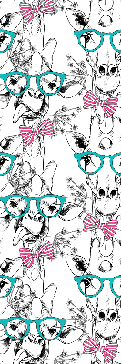 Modern roller blind Giraffe with glasses