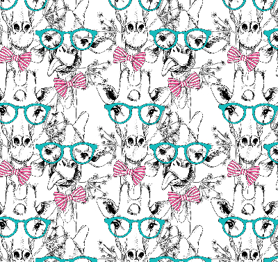 Modern roller blind Giraffe with glasses