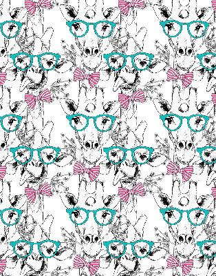 Modern roller blind Giraffe with glasses
