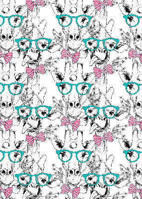 Modern roller blind Giraffe with glasses