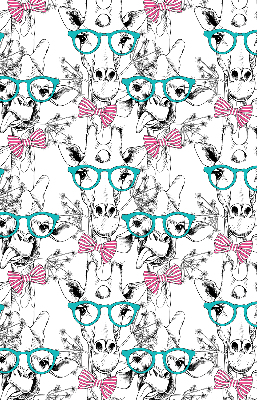 Modern roller blind Giraffe with glasses
