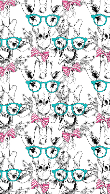 Modern roller blind Giraffe with glasses