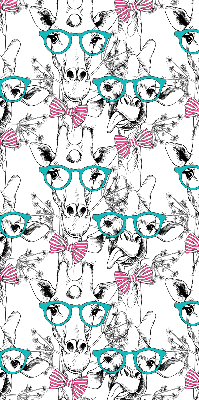 Modern roller blind Giraffe with glasses