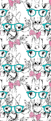 Modern roller blind Giraffe with glasses