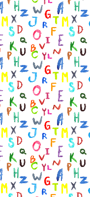 Roller blind for large window Colorful letters
