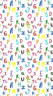 Roller blind for large window Colorful letters