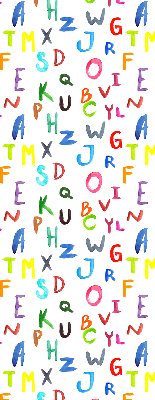 Roller blind for large window Colorful letters