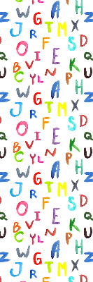 Roller blind for large window Colorful letters