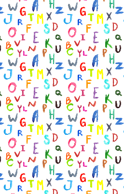 Roller blind for large window Colorful letters