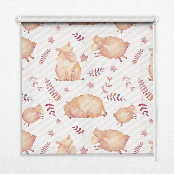 Fabric roller blind Sheep among the stars