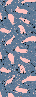 Modern roller blind Pink cats