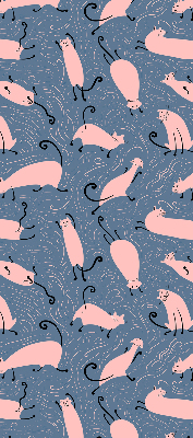 Modern roller blind Pink cats