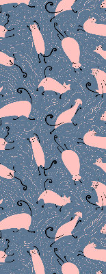 Modern roller blind Pink cats