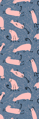 Modern roller blind Pink cats