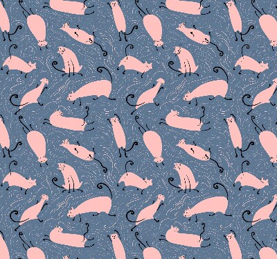 Modern roller blind Pink cats